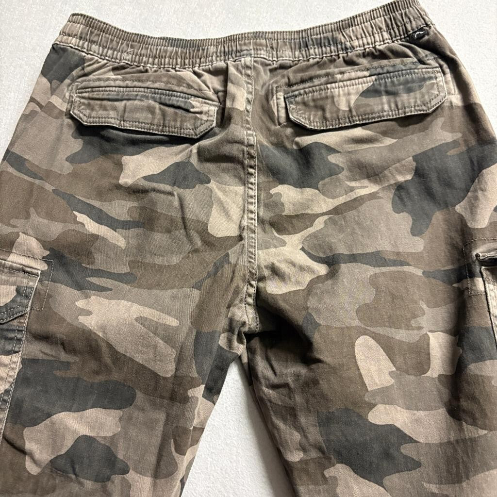 Denali Mens Cargo Jogger Pants Medium Camouflage Green Cotton Blend Drawstring