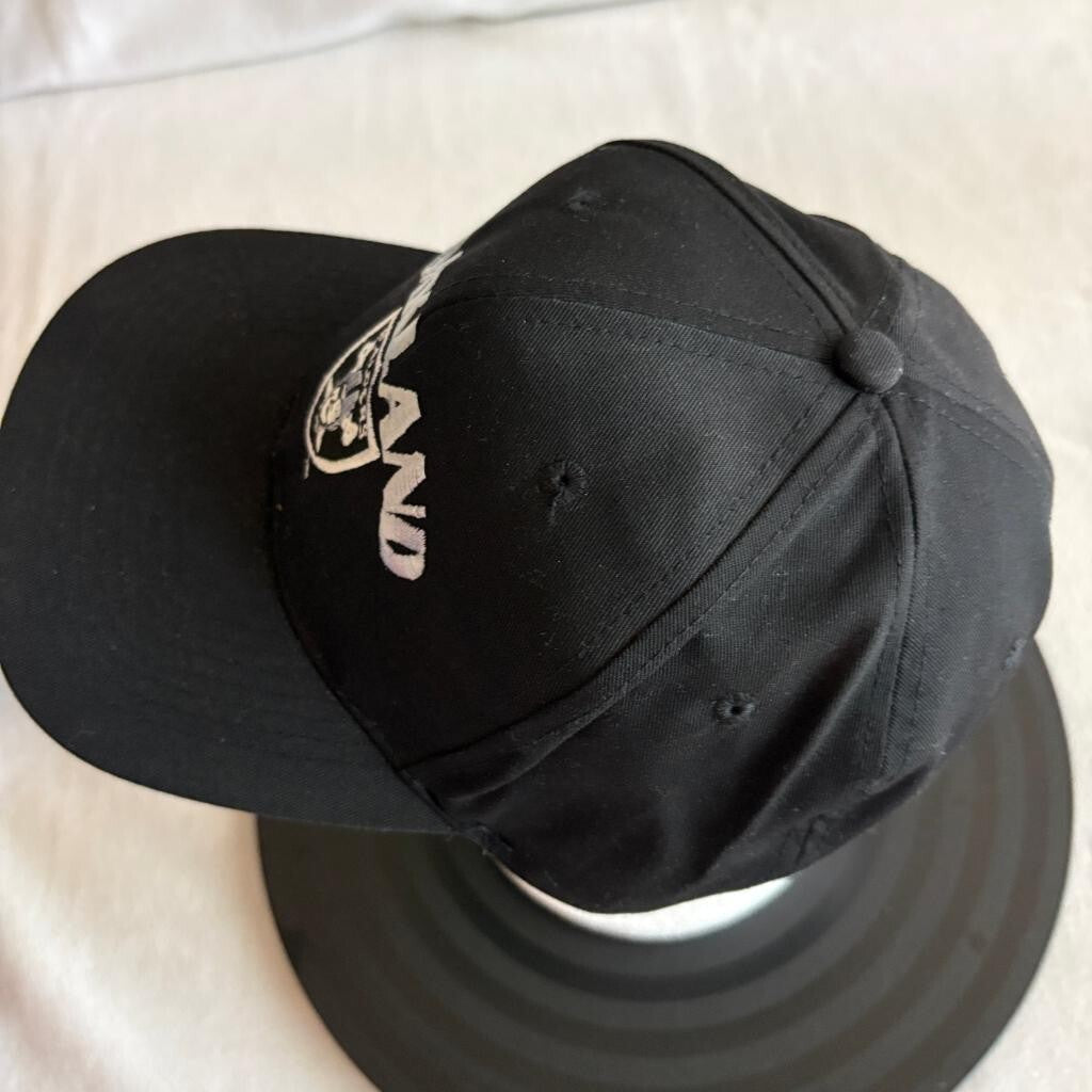 Vintage Oakland Raiders Snapback Hat Logo 7 Team NFL Cap Black Green Under Visor