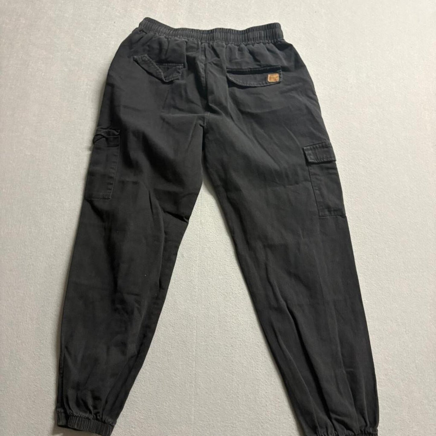Unbranded Women's Black Cargo Jogger Pants Size Medium Elastic Waist Utility