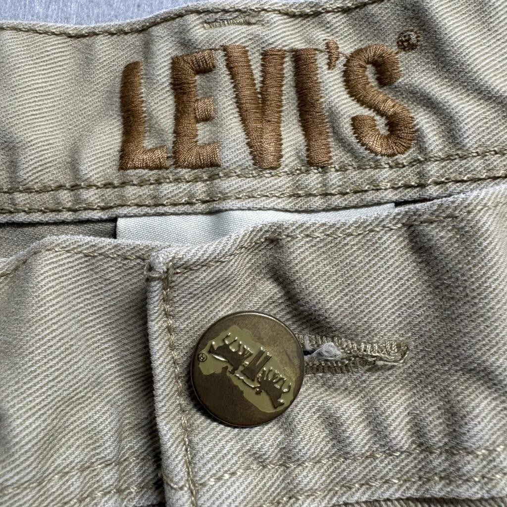 Levis 511 Skinny Pants Mens 32x32 Khaki Tan Cotton Blend Stretch Chino 5-Pocket