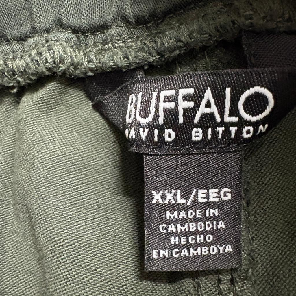 Buffalo David Bitton Womens Pants XXL Green Tencel Blend Drawstring Waist Crop