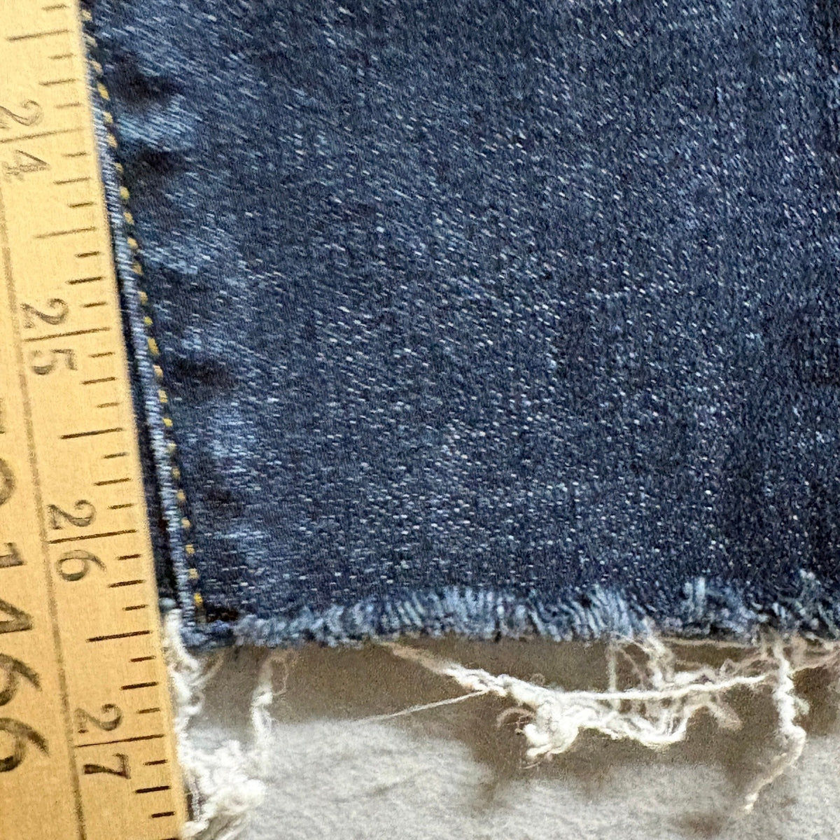 Judy Blue Skinny Fit Jeans Womens Size 3/26 Dark Wash Raw Fringe Hem JB88527