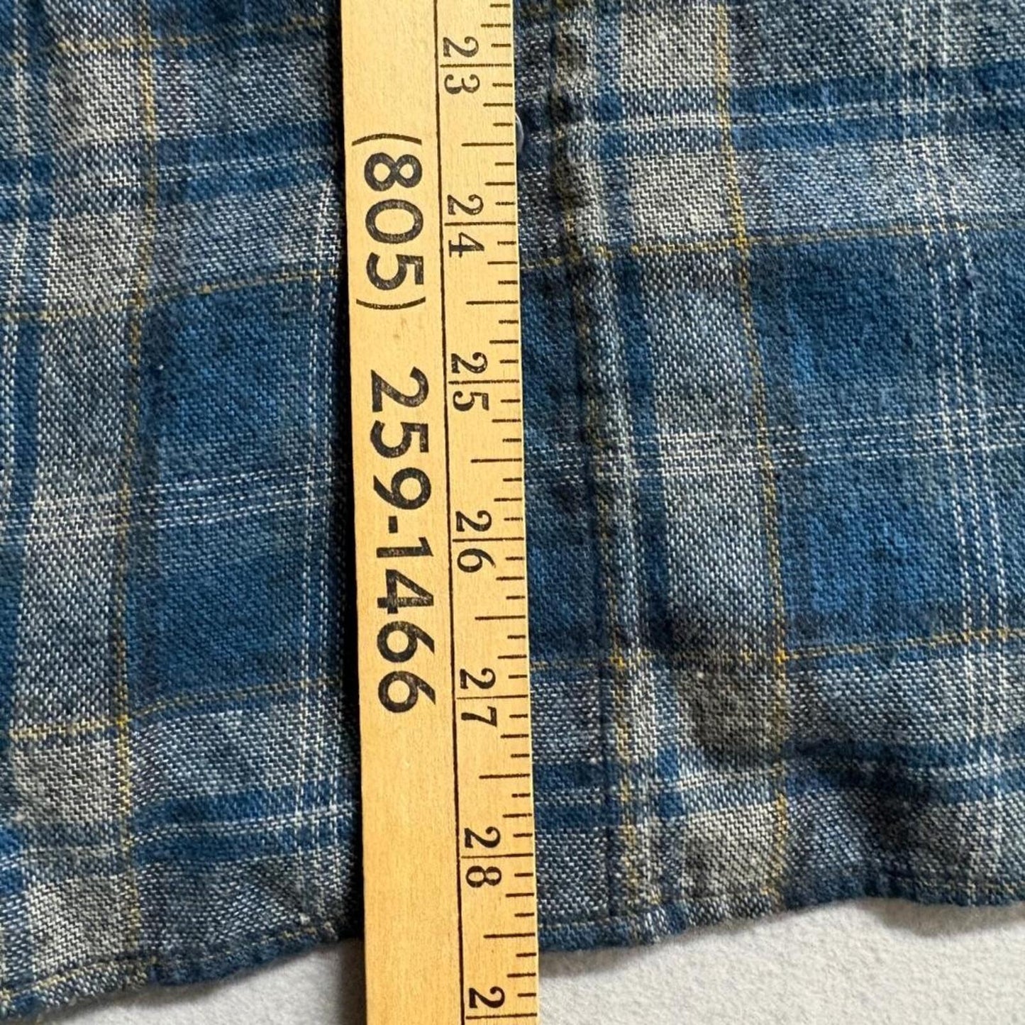 Weatherproof Vintage Flannel Shirt Mens Large Blue Plaid Long Sleeve Button Up