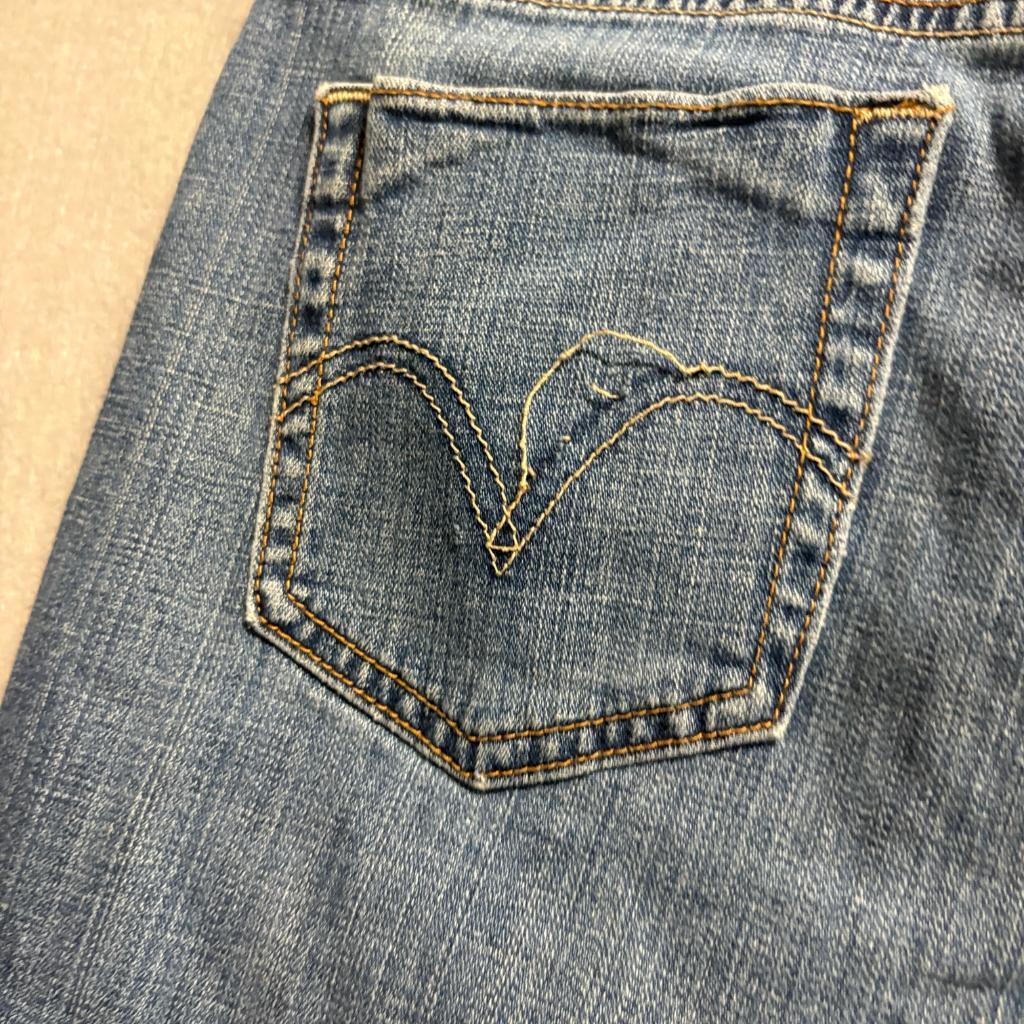 Levis 515 Womens Cuffed Capri Jeans Size 8 Medium Wash Denim Stretch Crop