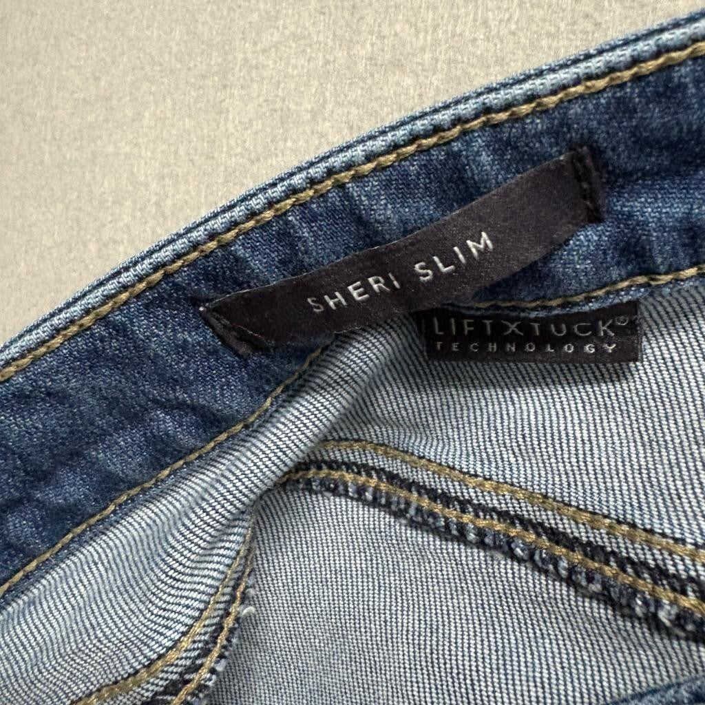 NYDJ Sheri Slim Jeans Womens Size 10 Blue Denim Lift Tuck Stretch Crop