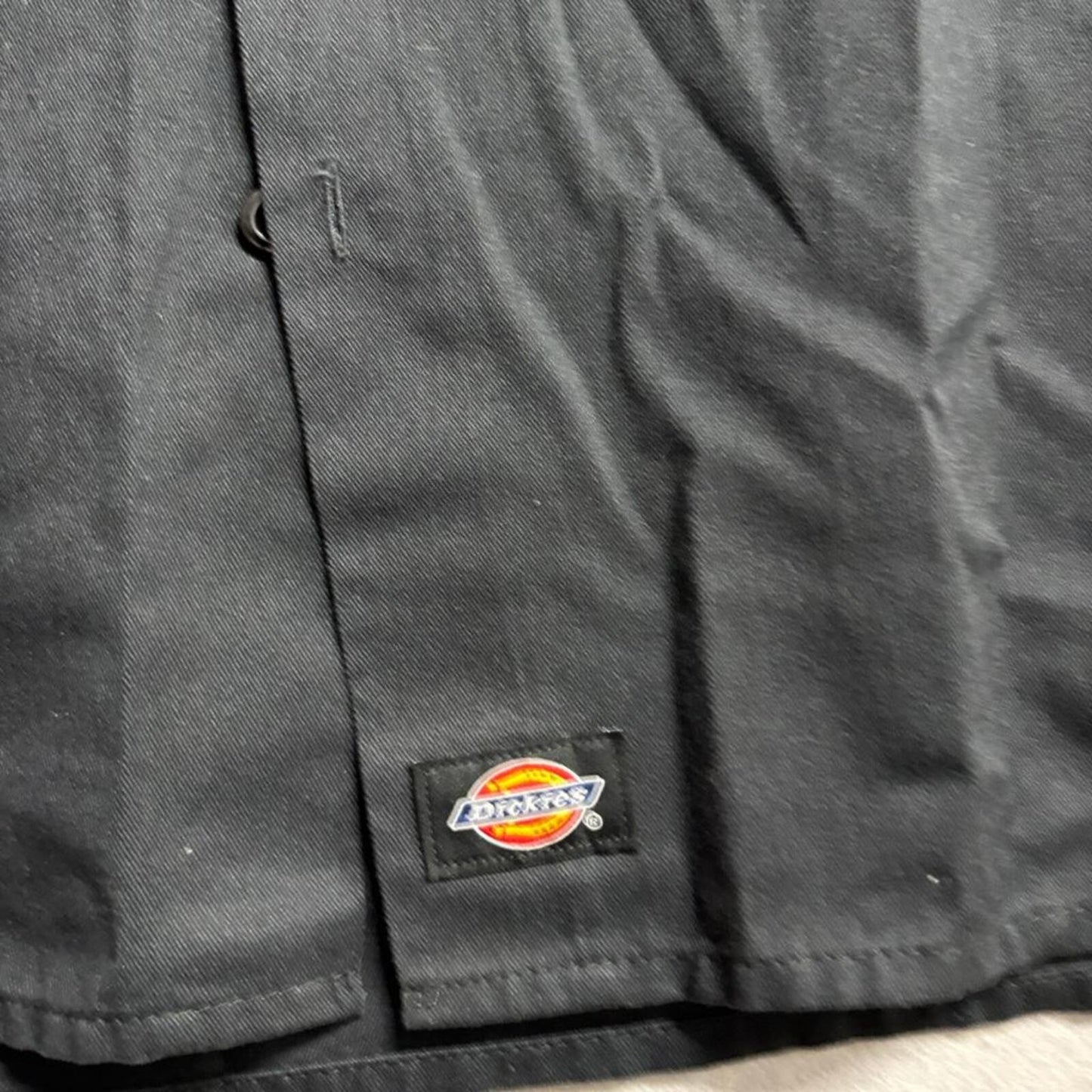 Dickies Work Shirt Mens 4XL Black Short Sleeve Button Up Two Pocket Twill