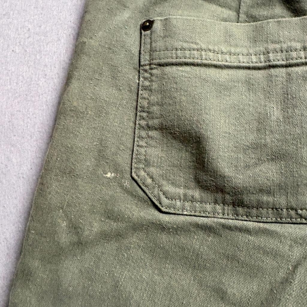 L.L. Bean Utility Pants Womens 6 Reg Green Stretch Cotton Blend Straight Leg