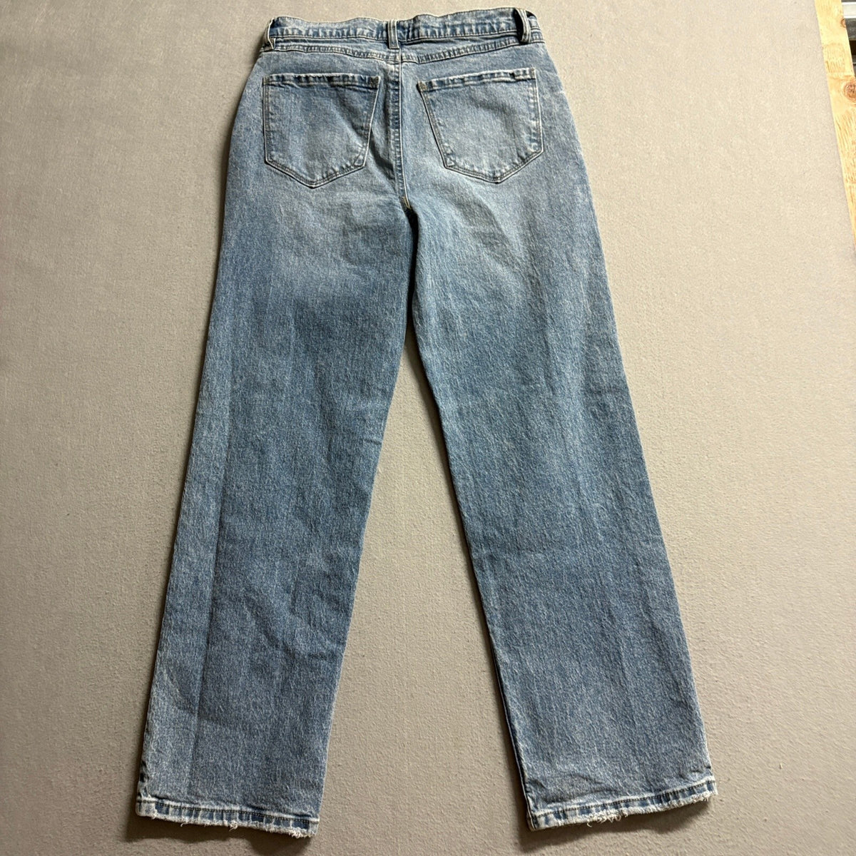 Kensie Jeans Womens 8/29 The Mila Ultra High Rise Straight Leg Blue Denim