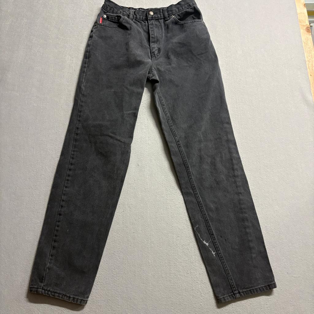 Vintage Bugle Boy Jeans Mens 30x30 Black Denim Gold Crest Series 90s
