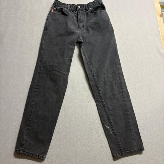 Vintage Bugle Boy Jeans Mens 30x30 Black Denim Gold Crest Series 90s
