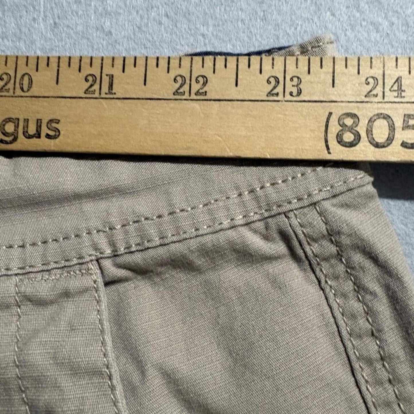 Beverly Hills Polo Club Cargo Shorts Mens 48 Beige Cotton Blend Stretch Casual