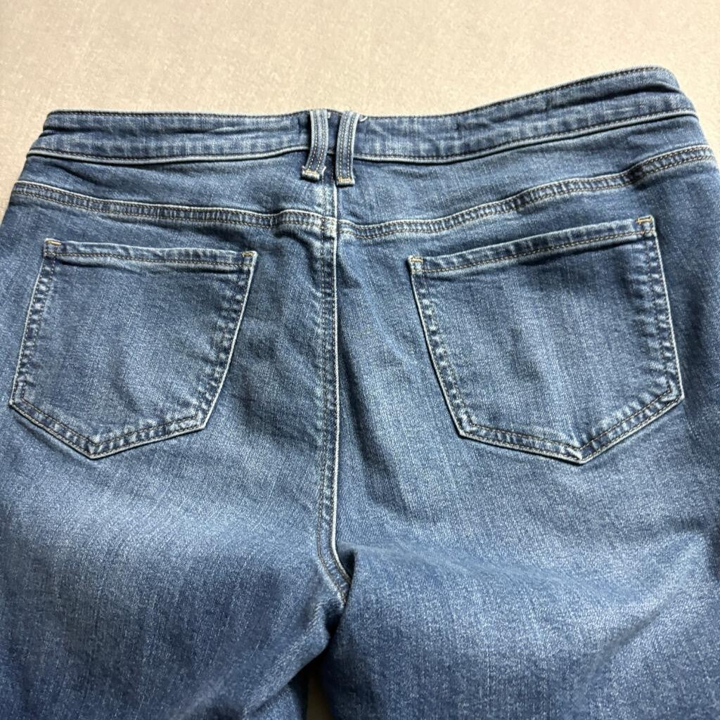 NYDJ Sheri Slim Jeans Womens Size 10 Blue Denim Lift Tuck Stretch Crop