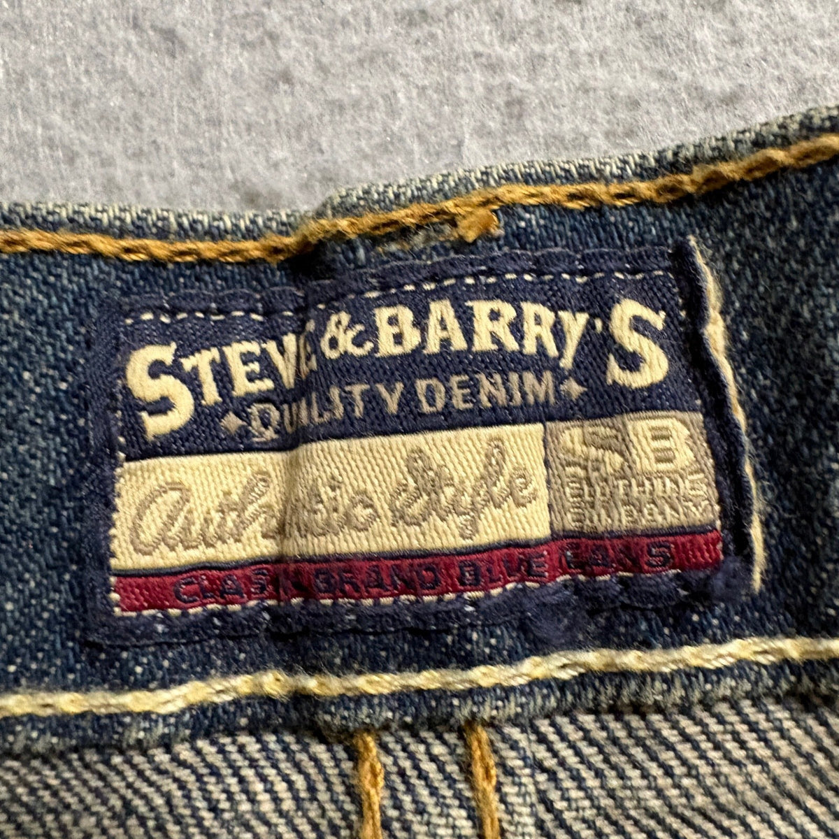 Steve & Barry's Mens Jeans 38x32 Blue Medium Wash Straight Leg Denim 100% Cotton