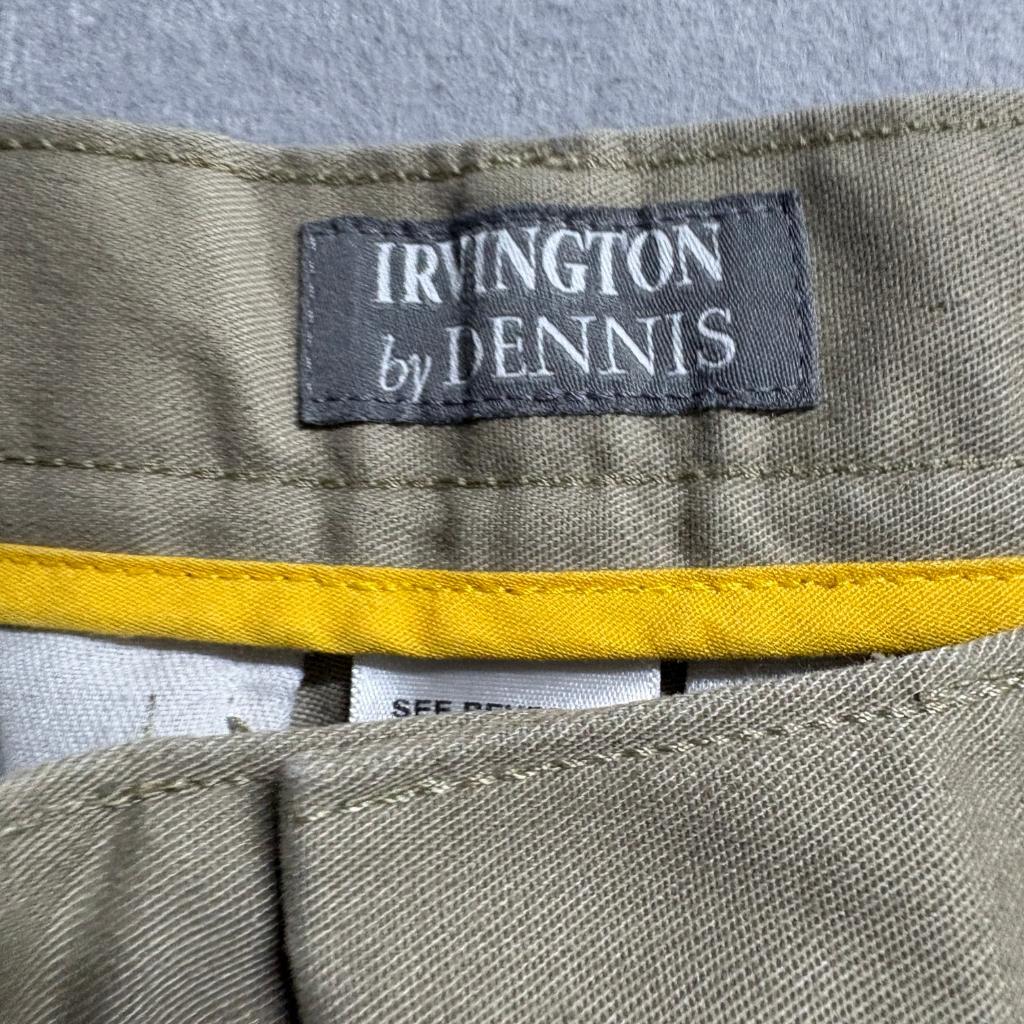 Irvington by Dennis Mens Chino Shorts Size 28 Khaki Tan Flat Front Casual