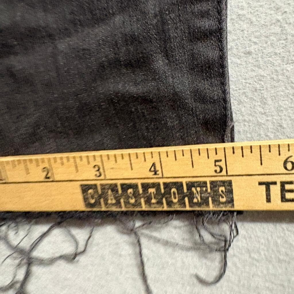 Madewell 9 High Rise Skinny Jeans Womens 29 Black Distressed Raw Hem Denim
