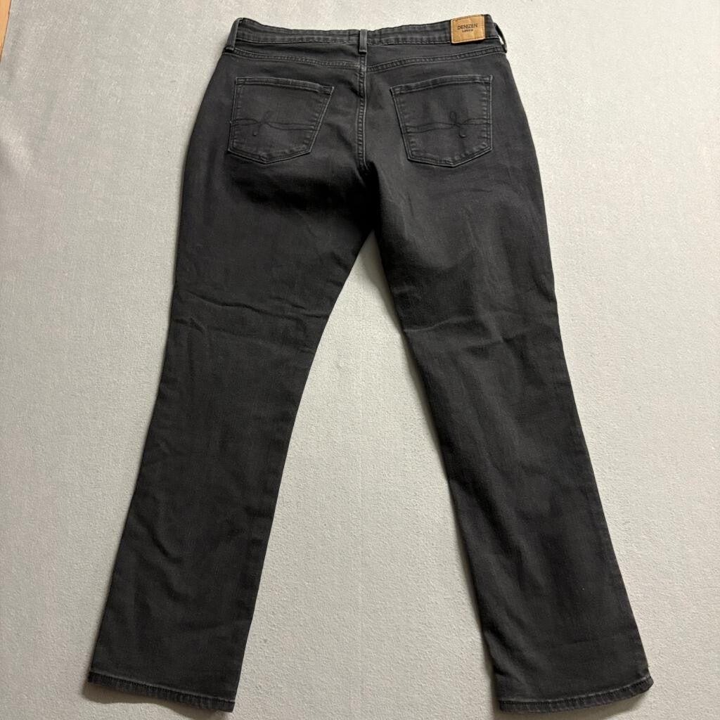 Denizen Levi's Mid Rise Slim Jeans Womens 14M 32x30 Black Stretch Denim