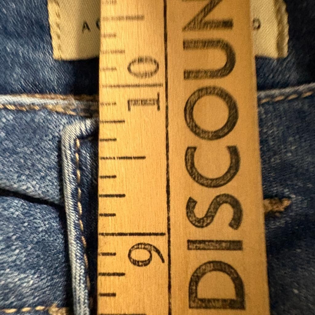 Across The Pond Denim Collection Jeans Womens 32x30 Blue Distressed Stretch Slim