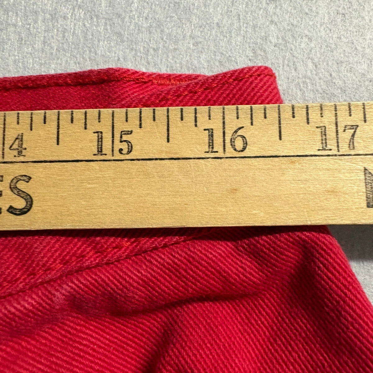 Urgent Gear Vintage 90s Red Denim Jeans Womens Size 34 High Rise Straight Leg