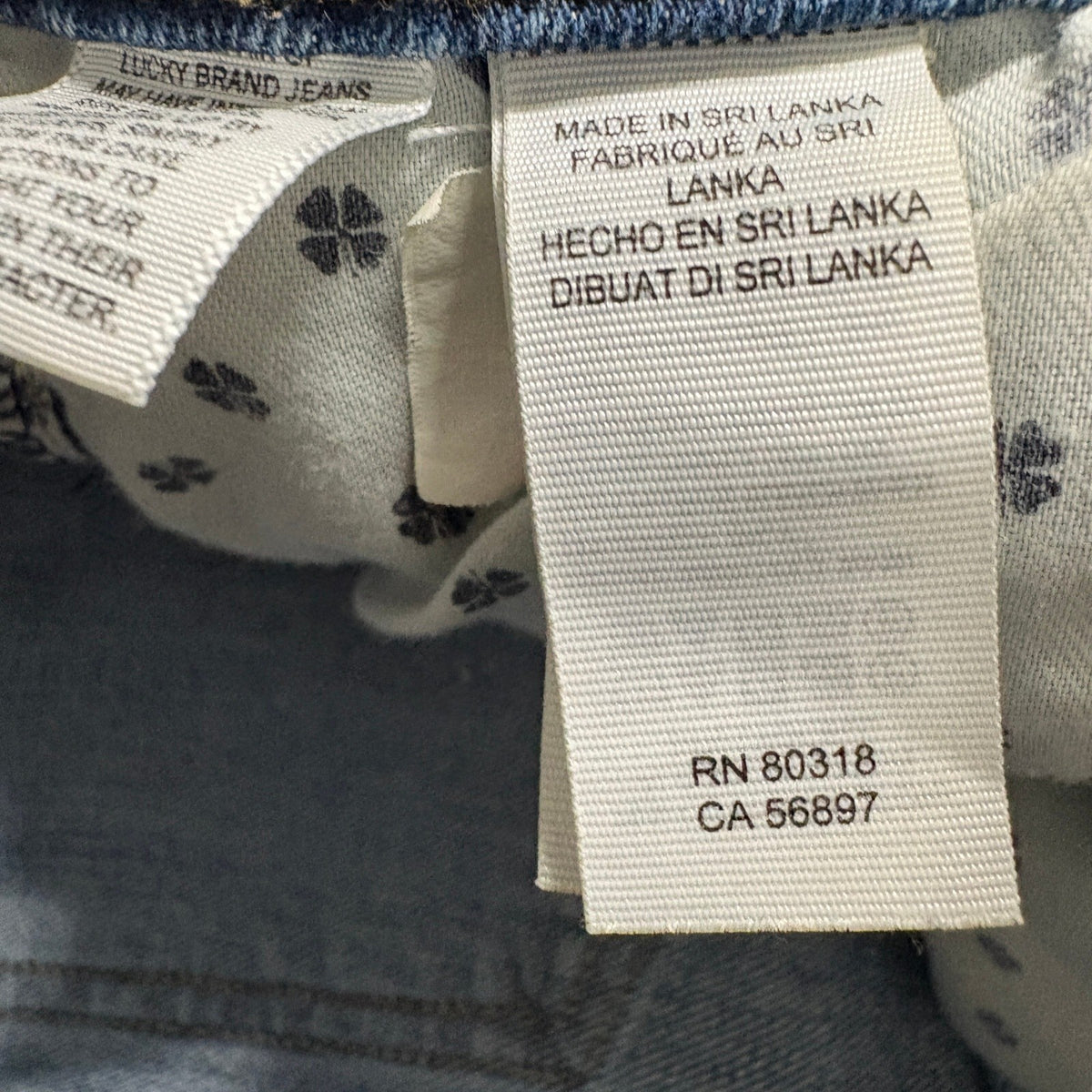 Lucky Brand Patchwork Jeans Womens Size 4 27 Blue Denim Distressed Straight Leg