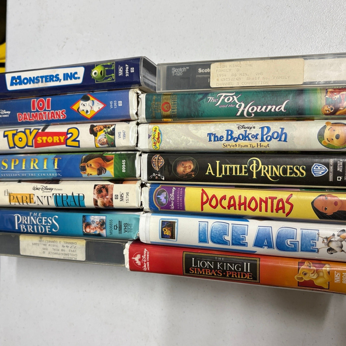 Lot of 14 Kids Family Animated VHS Tapes Disney Pixar Toy Story Monsters Inc