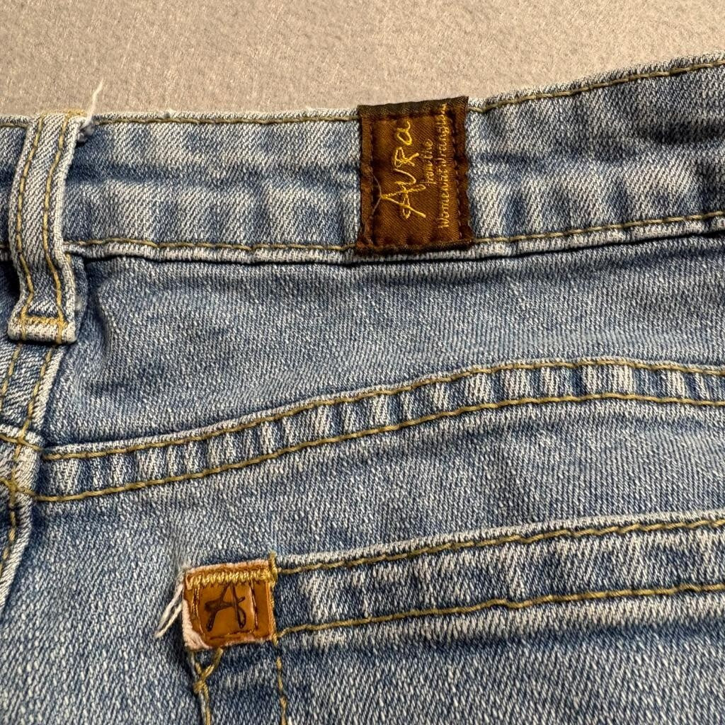 Wrangler Aura Bootcut Jeans Womens 26x32 Light Wash Regular Rise Denim