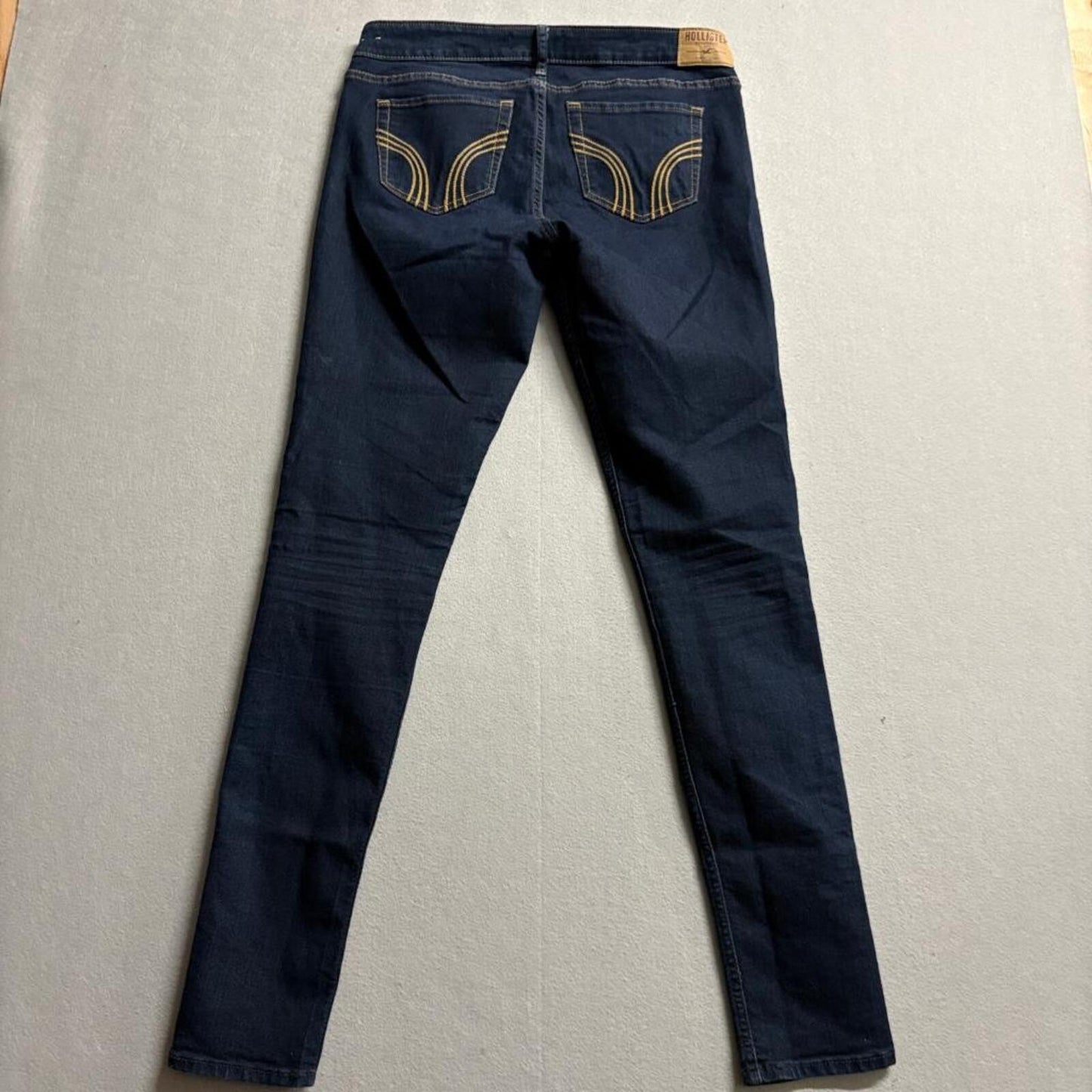 Hollister Super Skinny Jeans Womens 9L W29 L33 Dark Wash Stretch Denim Blue