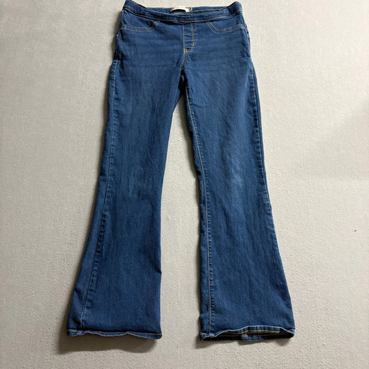 Levi's Pull On Flare Jeans Girls Size 14 Blue Denim Stretch Comfort Waist