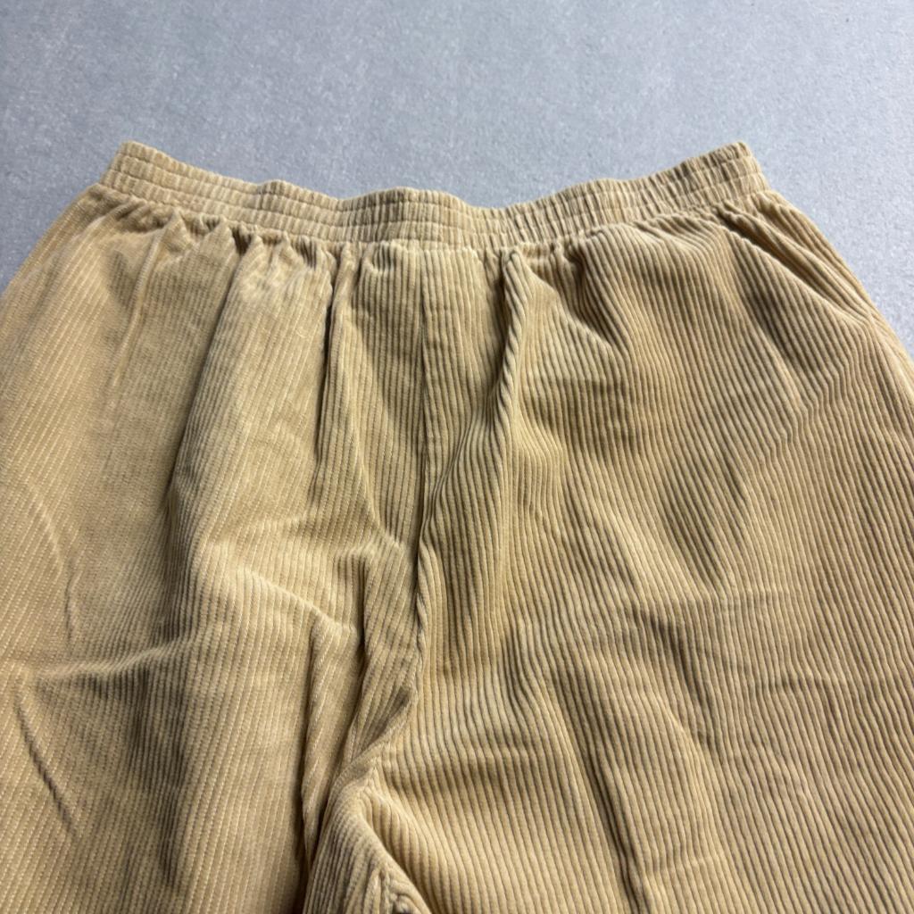 Blair Corduroy Pants Womens Small Beige Tan Cotton Elastic Waist Straight Leg