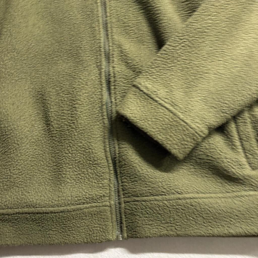 Orvis Classic Collection Fleece Jacket Mens XL Green Full Zip Mock Neck VT USA
