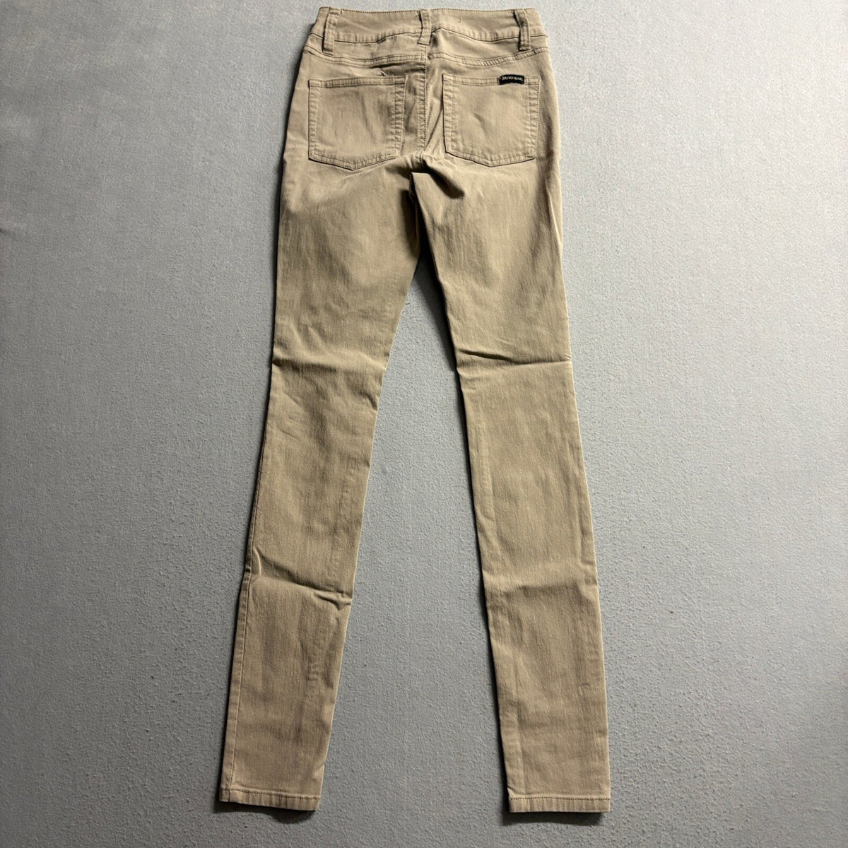 Dickies Girl Skinny Pants Womens Size 0/24 Khaki Beige Stretch Chino GM146
