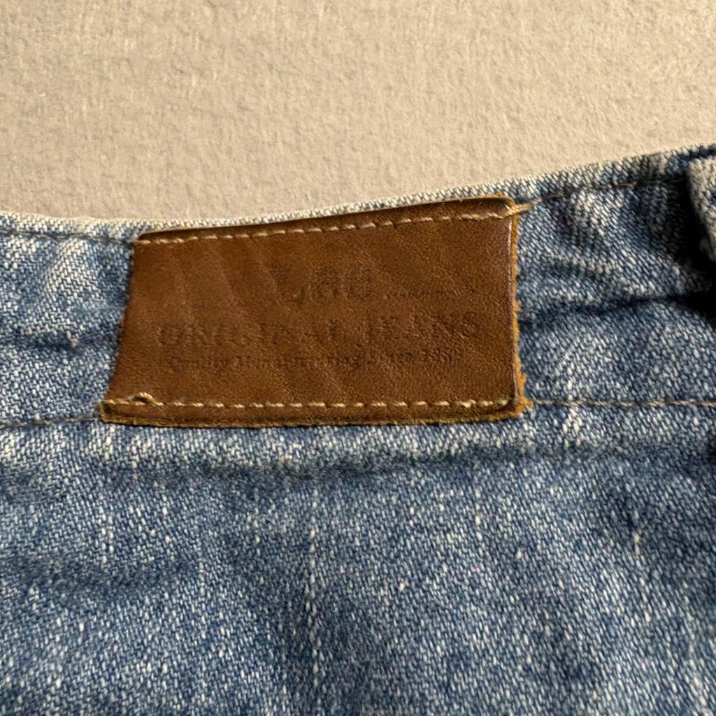 Vintage Lee Riveted High Rise Mom Jeans Womens 14 Medium Wash Elastic Waist