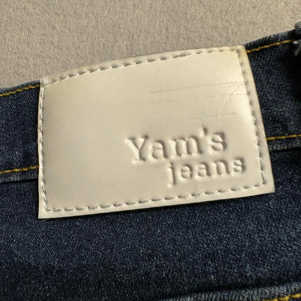 Yam's Jeans Womens Size 30 Blue Denim High Rise Straight Leg Jeans Made Thailand