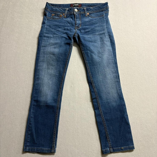 Fragile Blue Jeans Womens Skinny Straight Blue Denim Jeans Size 26 Inseam 26