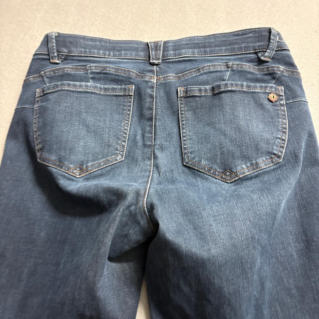 Democracy Ab solution Skinny Jeans Womens 12 Blue Denim Distressed Stretch