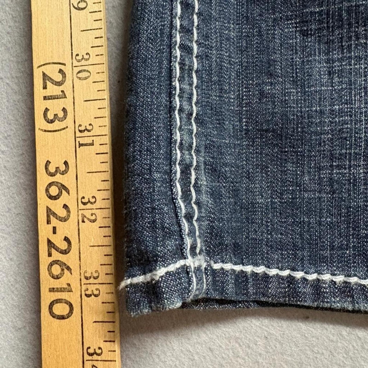 Hydraulic Gramercy Slim Bootcut Jeans Womens 20 Blue Denim Thick Stitch Stretch