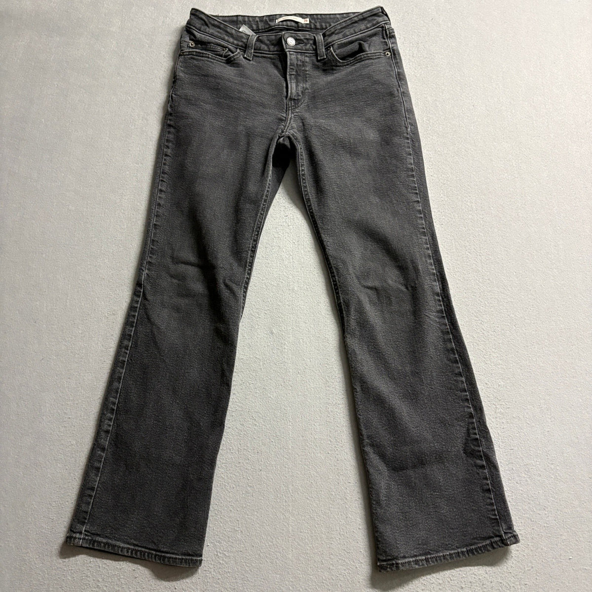 Levis Superlow Bootcut Jeans Womens 29 Black Denim Low Rise Waterless Stretch