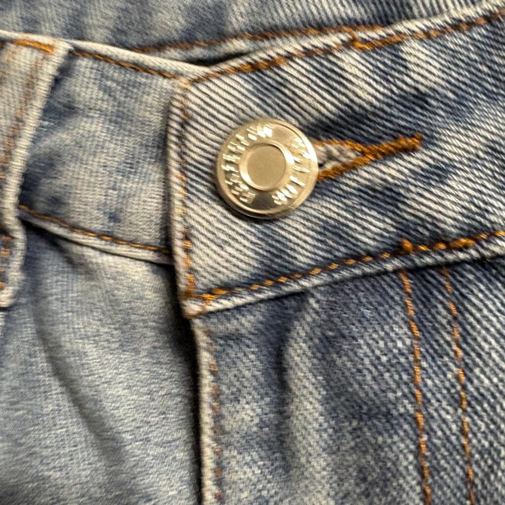Cider Cargo Jeans Womens Small Blue Denim Wide Leg High Rise Utility Pockets