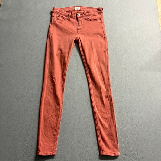Hudson Nico Super Skinny Midrise Jeans Womens 26 Coral Pink Stretch Denim USA