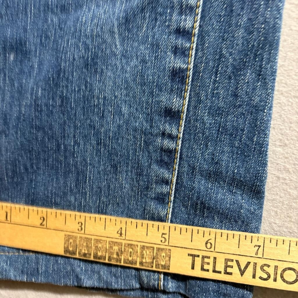 Rinascimento Linea Kitana Jeans Womens 46 Blue Denim Straight Leg Rhinestone IT