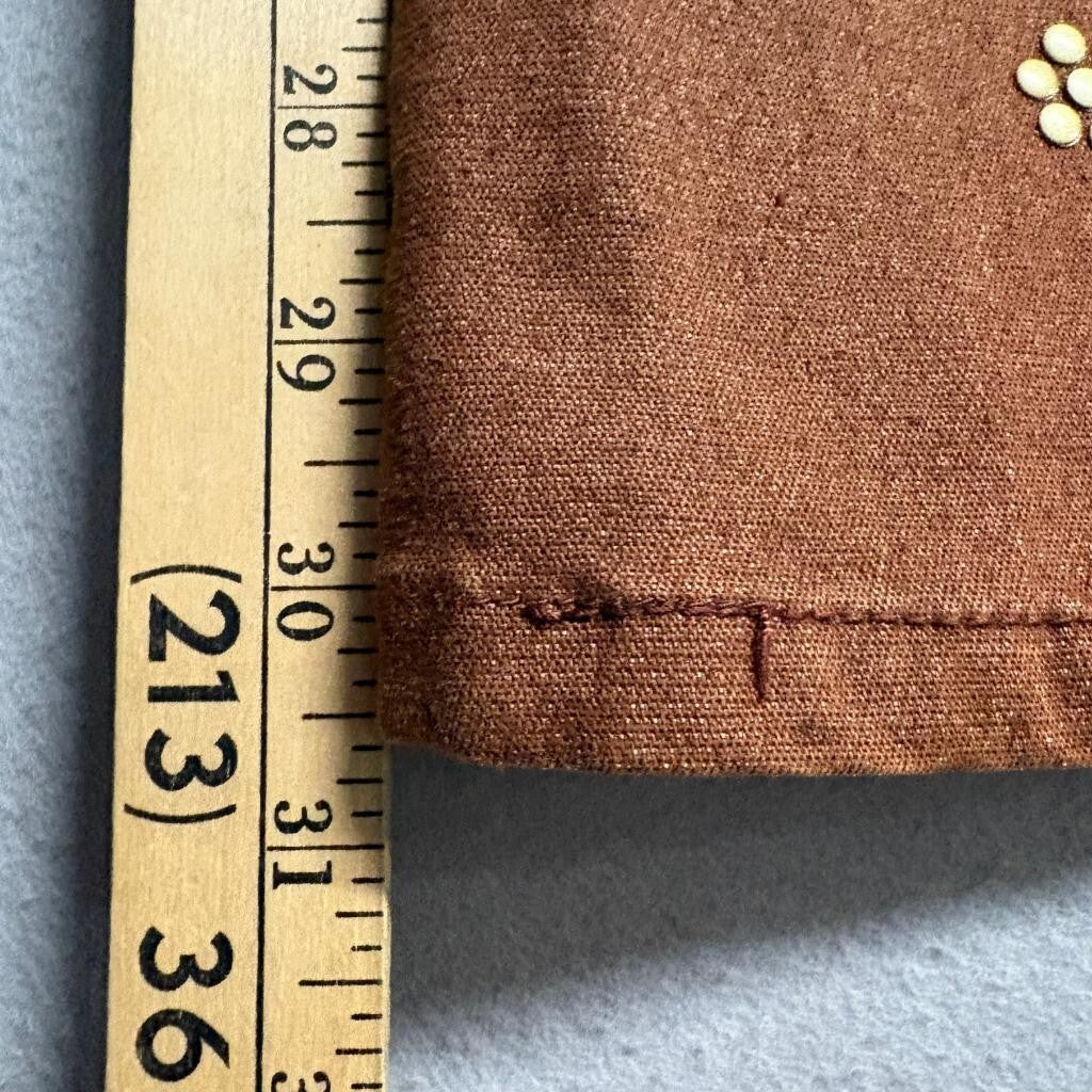 DG2 by Diane Gilman Studded Jeans Womens 12 Brown Stretch Denim Bootcut Flared