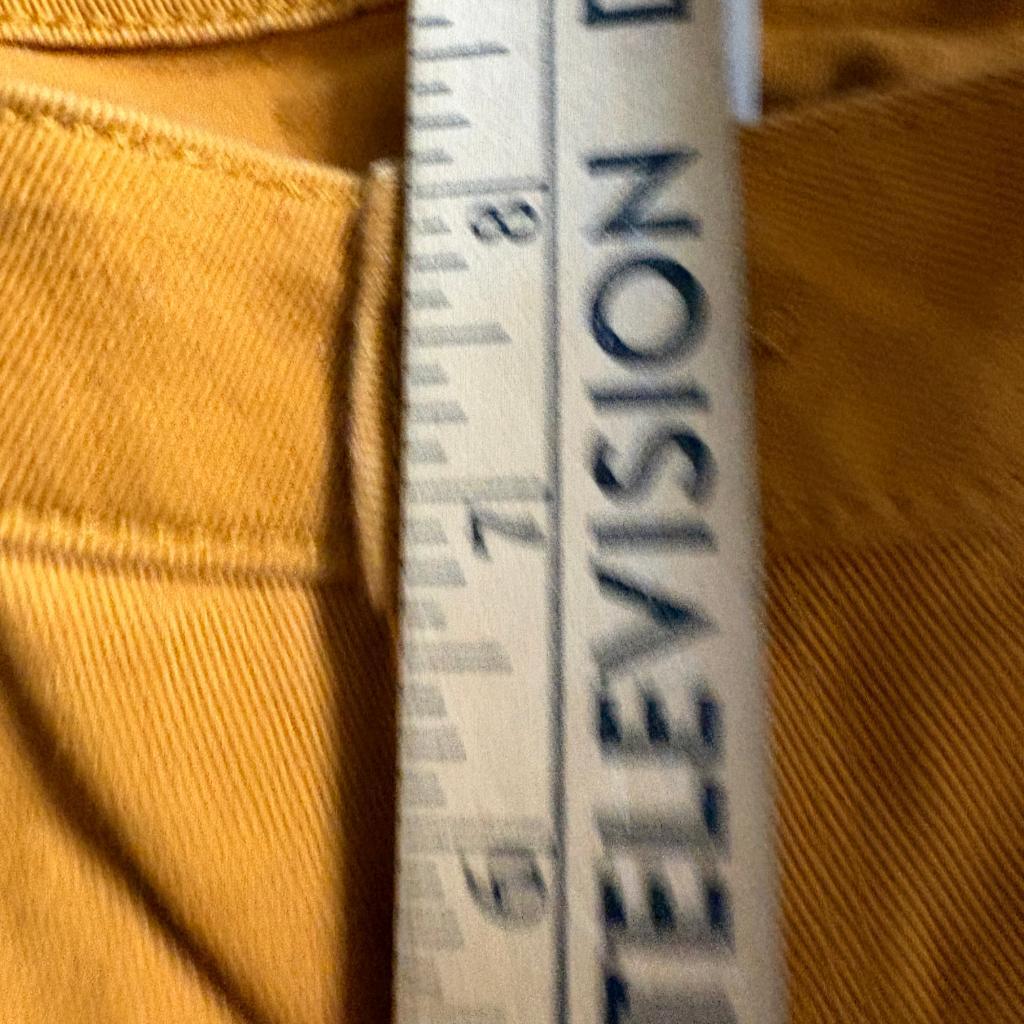 Arizona Jean Co Super Skinny Jeans Womens 13 Mustard Yellow Gold Stretch Denim