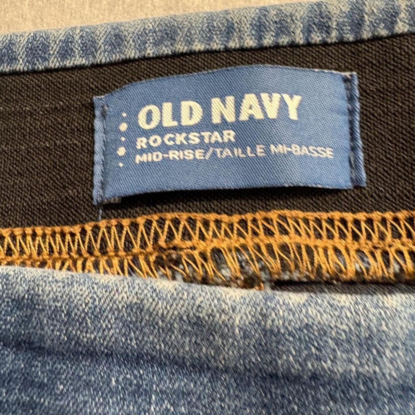 Old Navy Rockstar Mid Rise Pull On Jegging Jeans Womens Size 8 Regular Blue