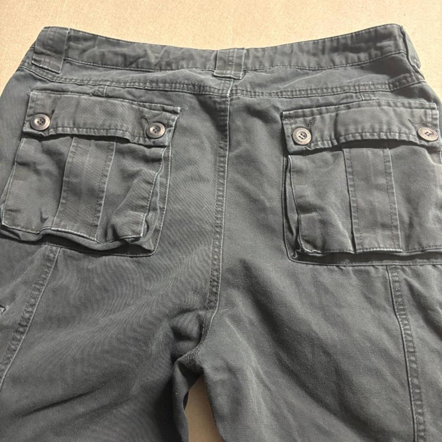 Matchstick Cargo Pants Mens 38 Black Cotton Multi Pocket Tactical Utility