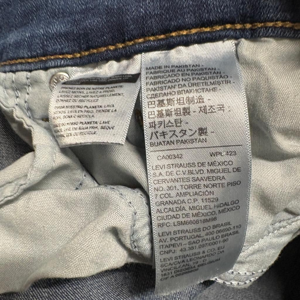 Levi's Classic Straight Jeans Womens Size 8S W29 L28 Medium Wash Stretch Denim