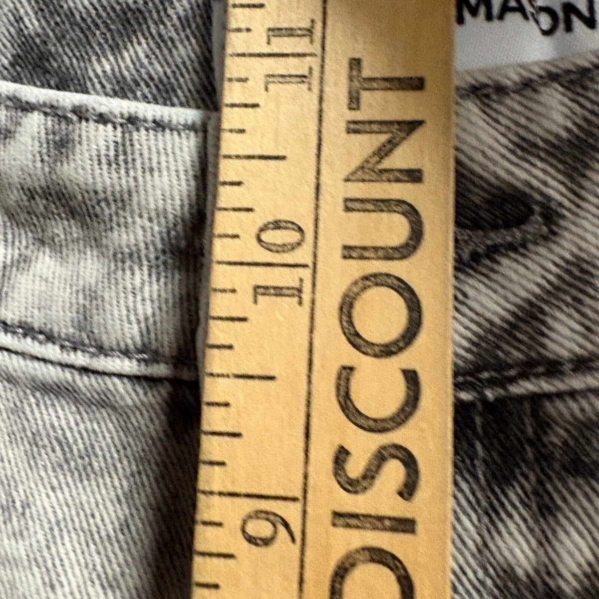 Ashley Mason High Rise Wide Leg Acid Wash Jeans Womens Size 7/28 Gray Cherry
