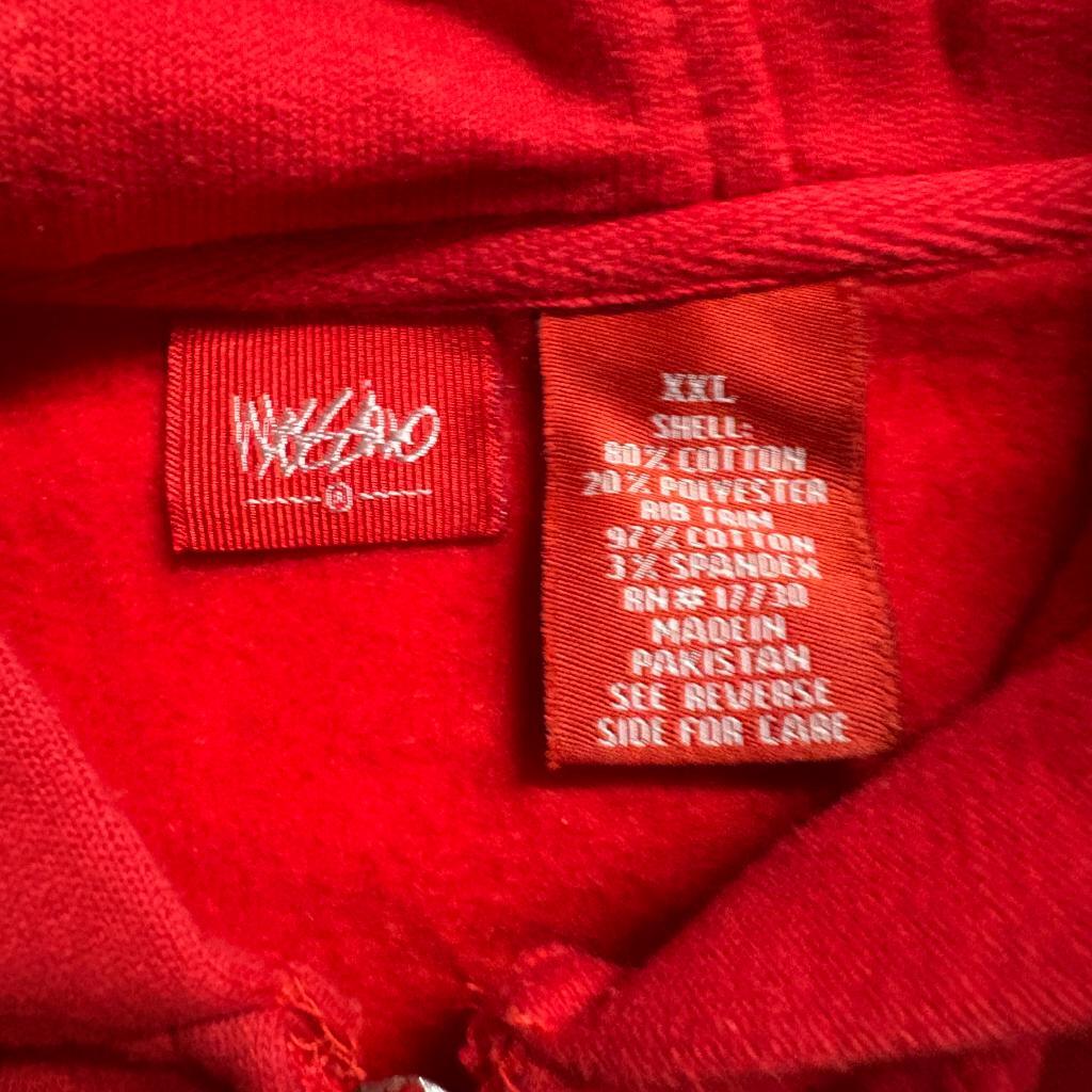Mossimo Supply Co Hoodie Womens XXL Red Full Zip Raglan Sleeve Sweatshirt NWT