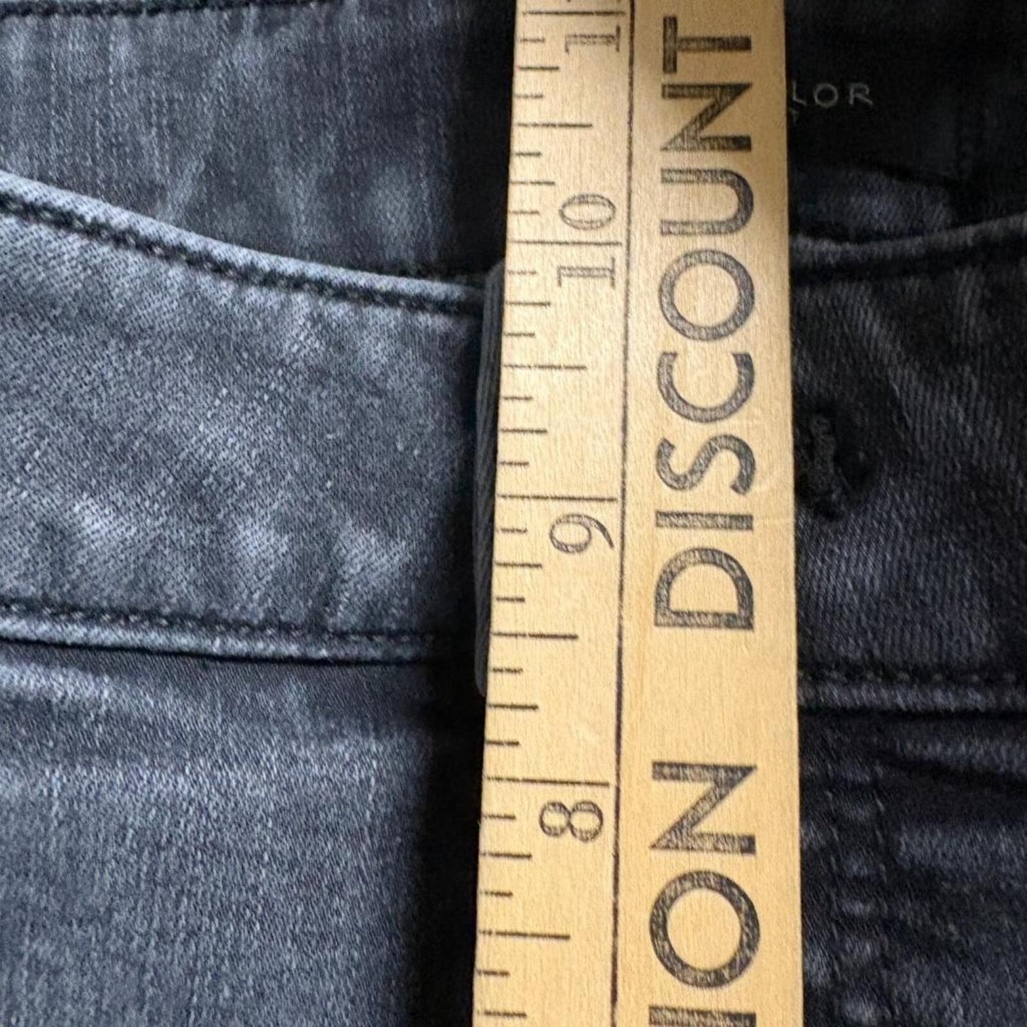 Ann Taylor Curvy Fit Slim Bootcut Jeans Womens 6 Gray Denim Stretch Mid Rise