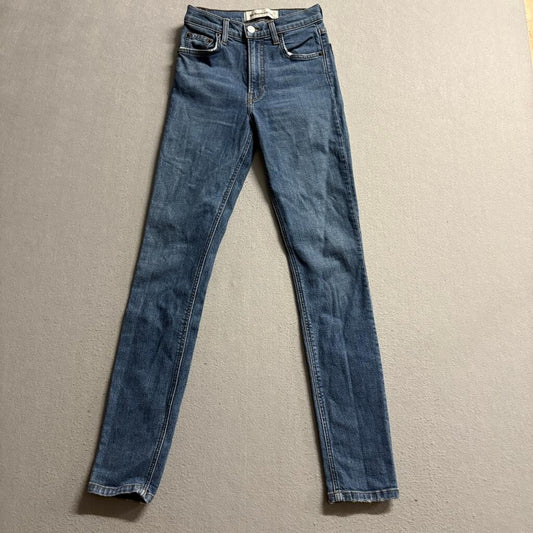 Reformation High Skinny Jeans Womens 23 Blue Denim Rhine Wash High Rise Stretch