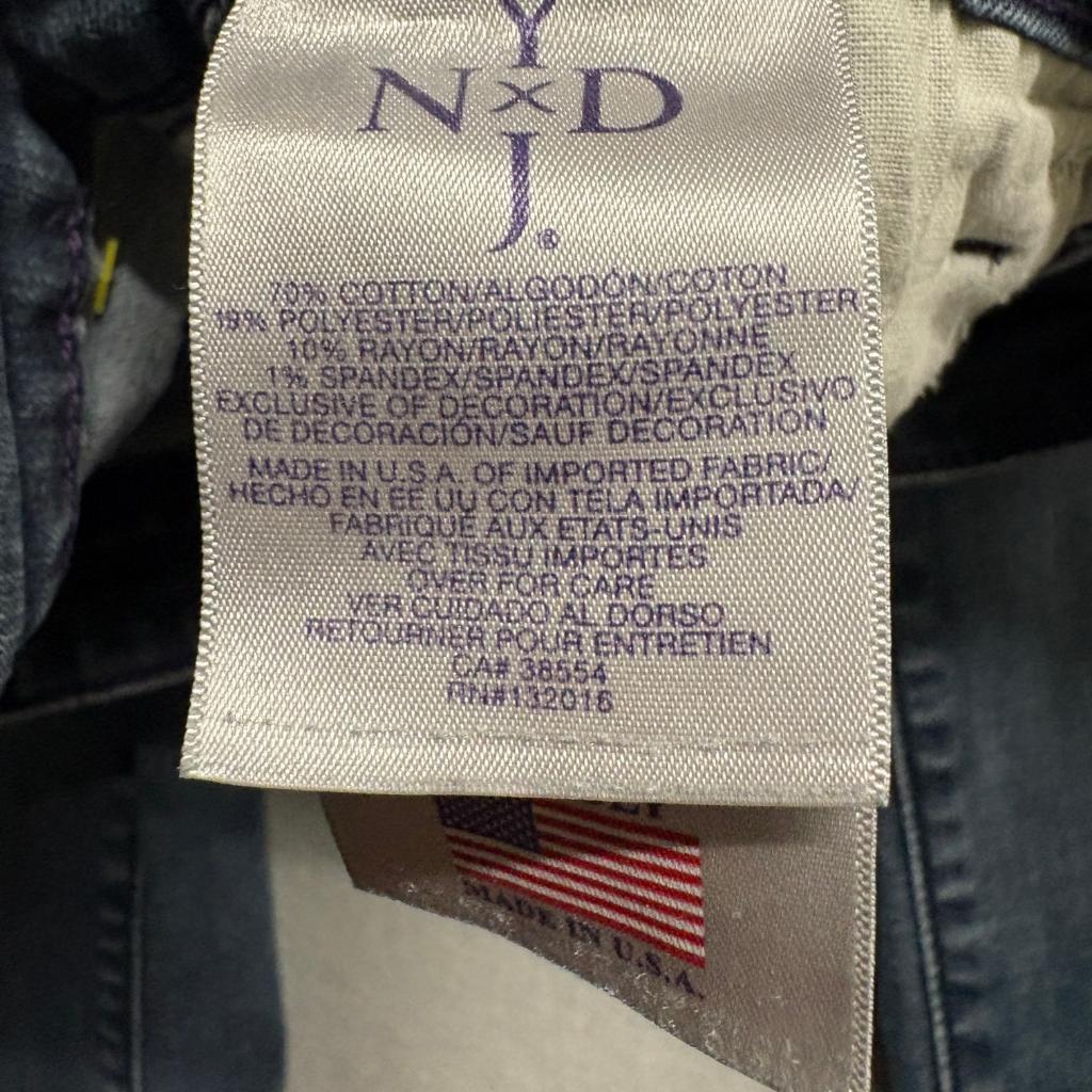 NYDJ Not Your Daughters Jeans Womens 8 Blue Denim Straight Leg Stretch Pants