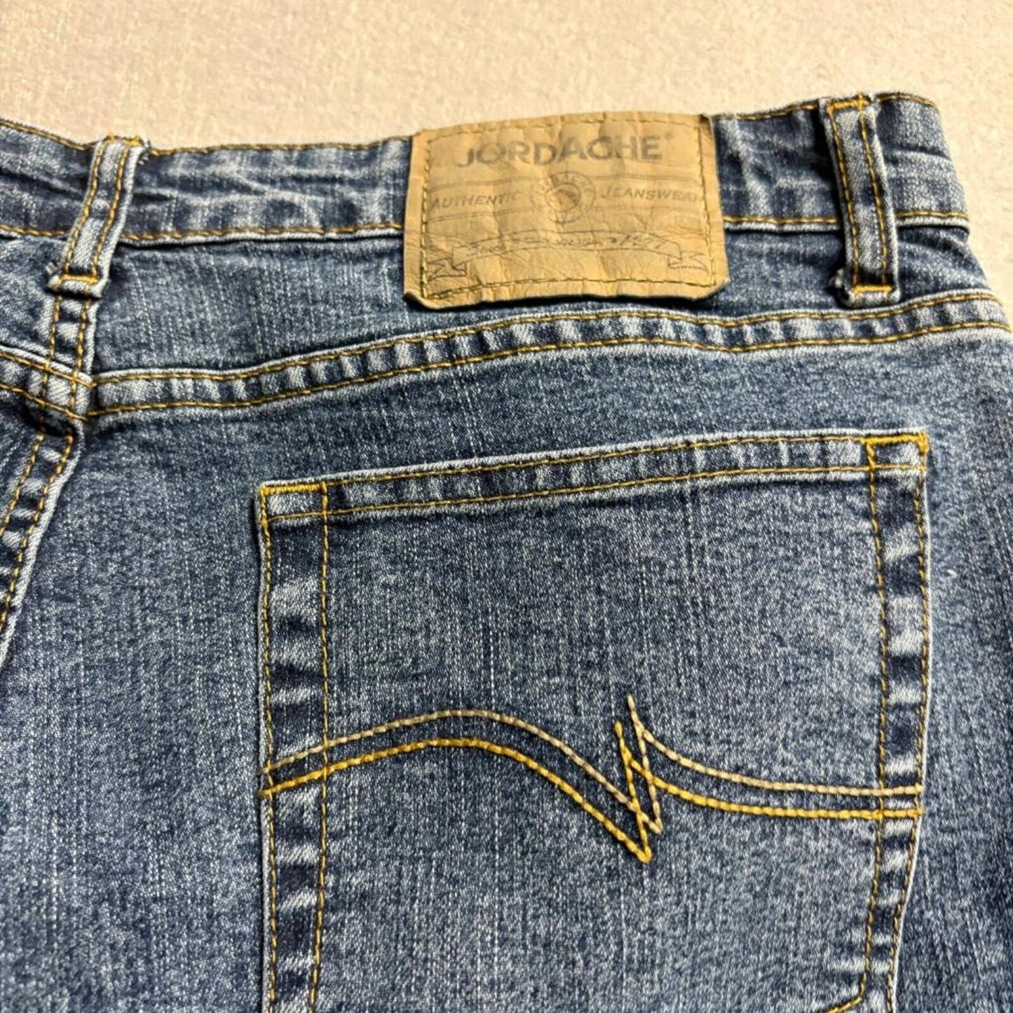 Jordache Lo-Rise Stretch Jeans Womens 15/16 Petite Blue Denim Crop Flare 5807